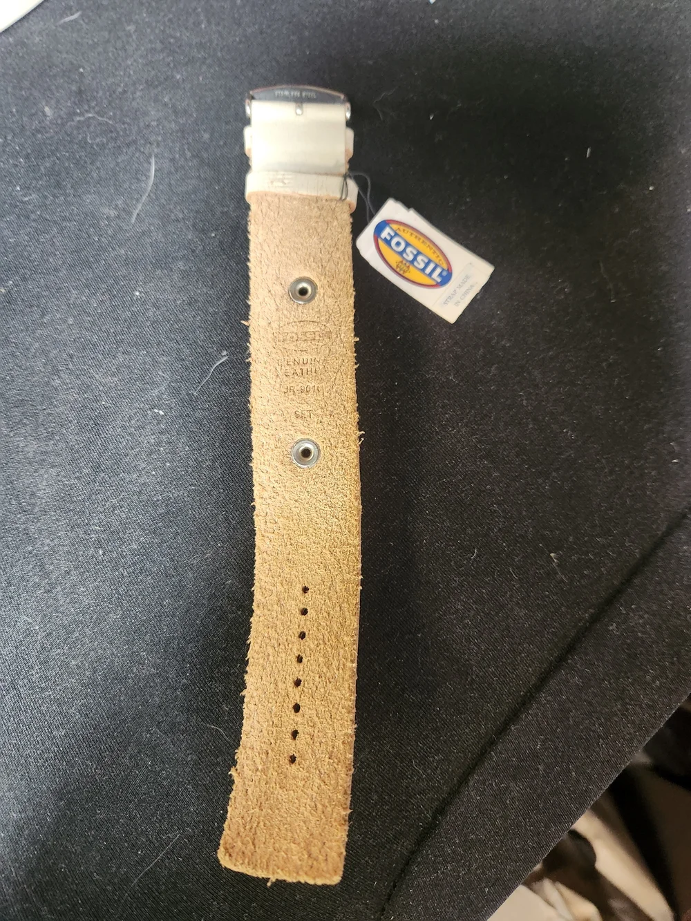 Fossil Beige Leather Watch Strap